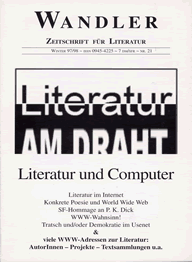 Wandler Zeitschrift f&uuml;r Literatur No 21
